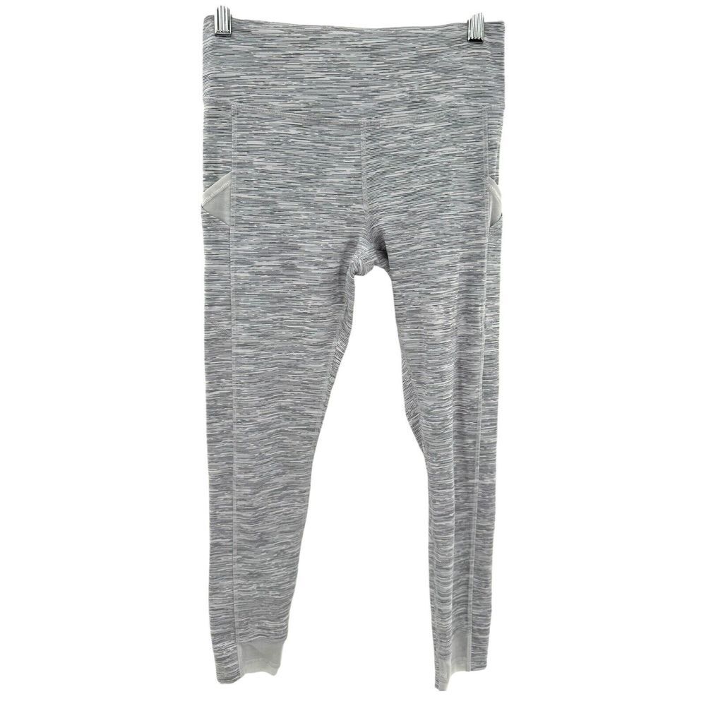 IVIVVA Leggings Stretch Pant Gray White Mesh Soft By Lululemon Girl's Size 14